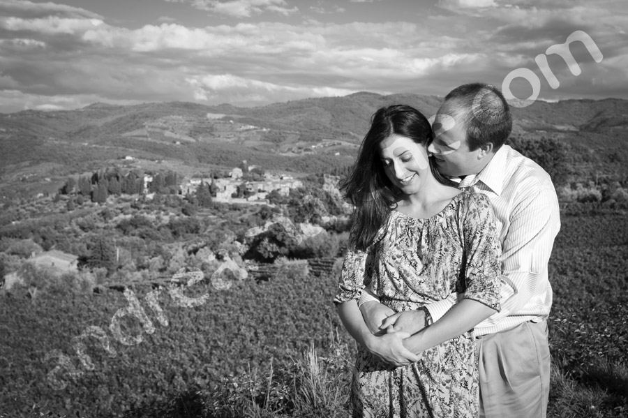 Black and white photography of Tuscany in Greve in Chianti 