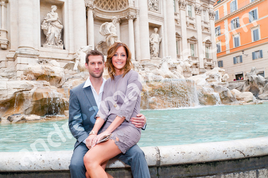 Trevi Fountain. Engagement style session. 