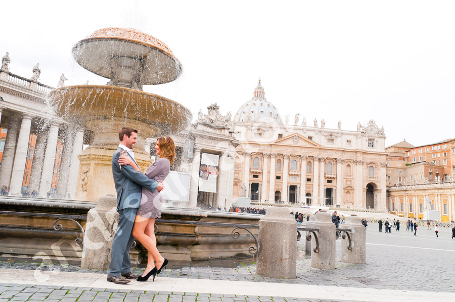 Hugging at the Vatican in Saint Peter's square