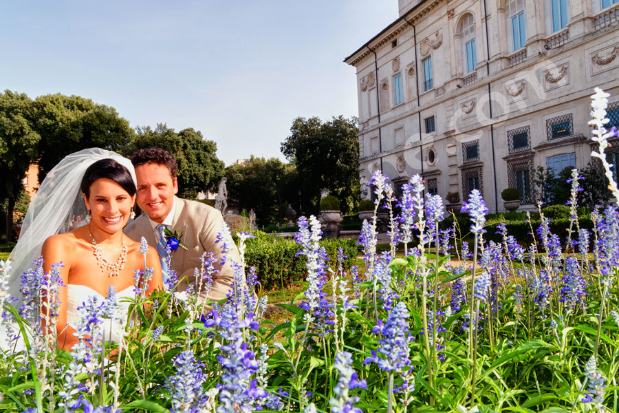 Photographed together among lavanda behind Museum Villa Borghese