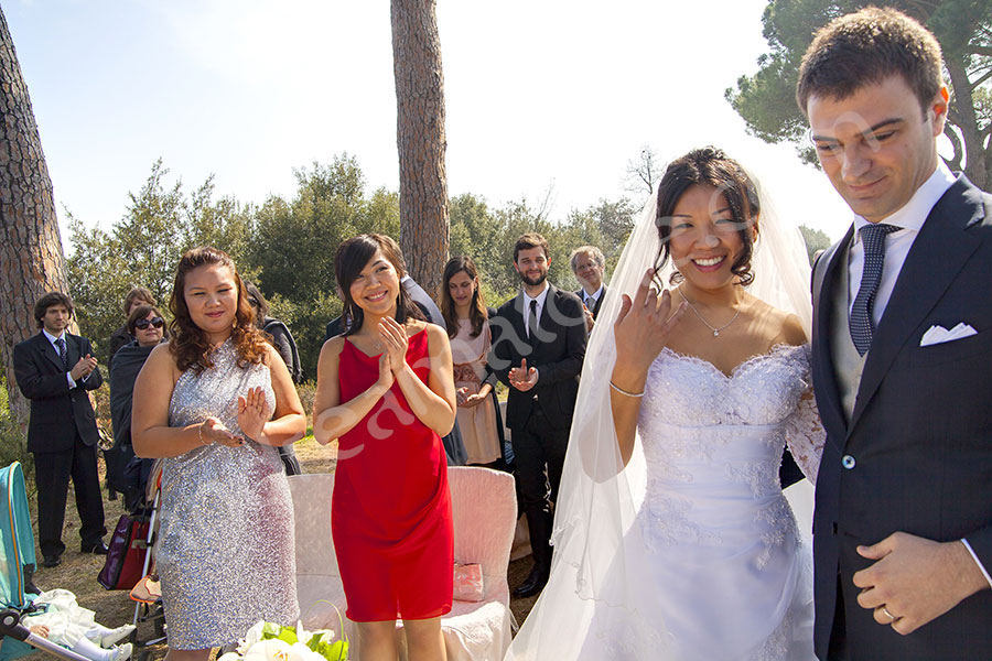 Just married in Convento S. Francesco in the town of Gallese (VT)