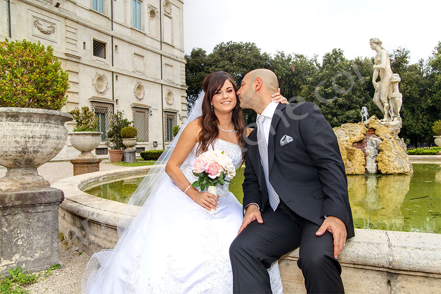 Back garden. Parco Galleria Borghese. Matrimonial picture location.