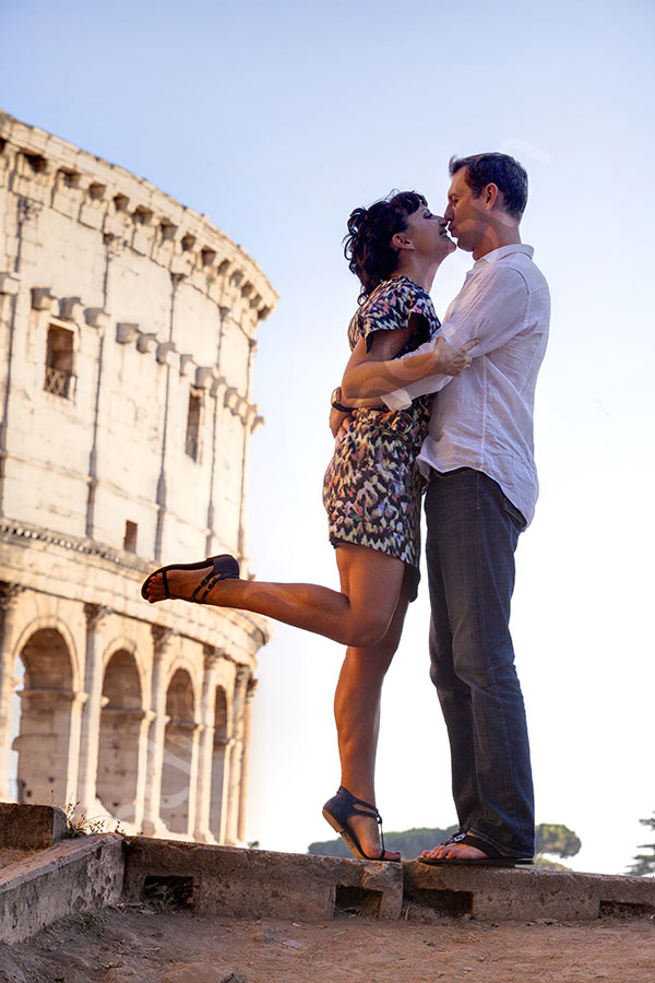 Kissing and in love at the Coliseum