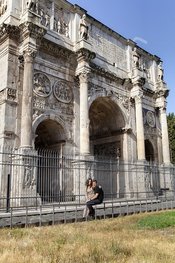 Posing during a session underneath Constantine's Arch