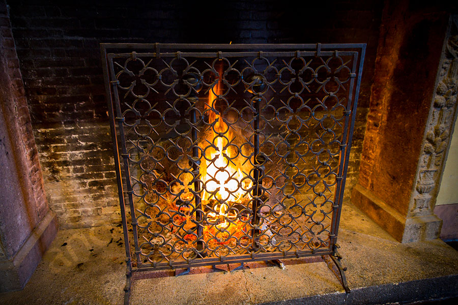 Fire burning inside Odescalchi Castle