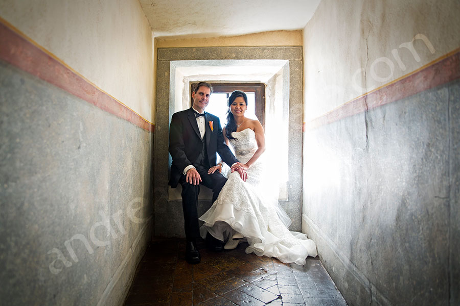 Bride and groom together 