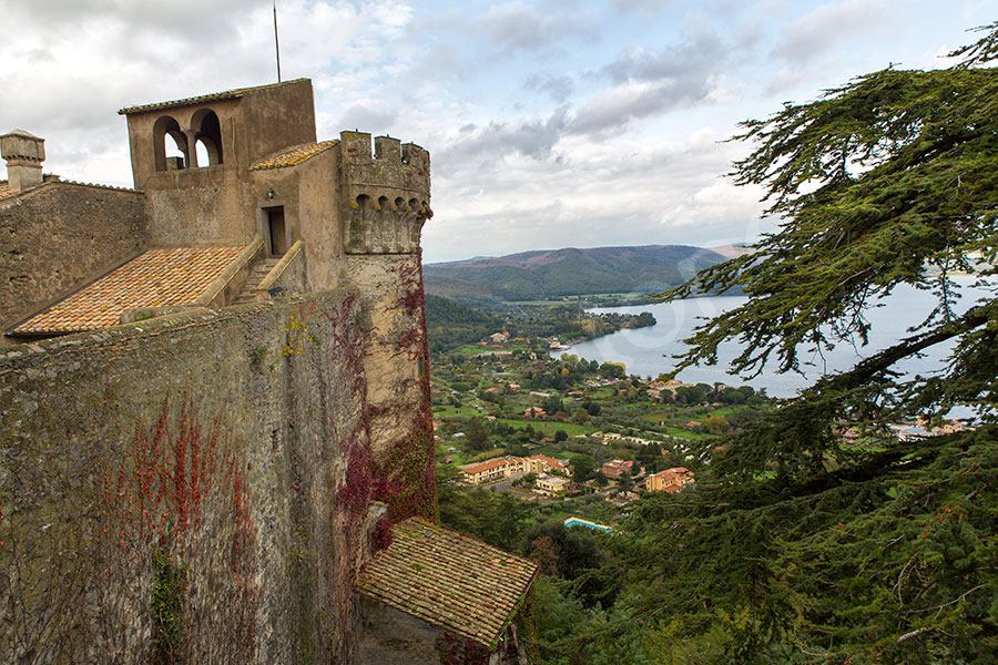 The view from outside castle Odescalchi in Italy