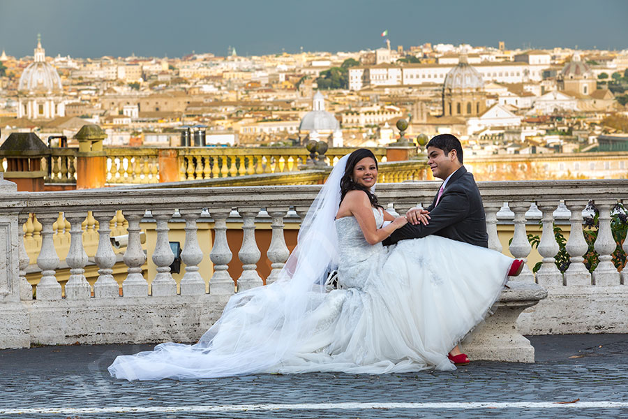 Wedding photography shoot at Gianicolo Rome Italy