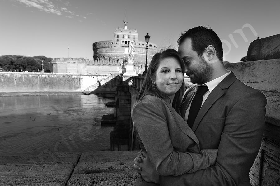 B&w photo session at Castello Sant'Angelo 