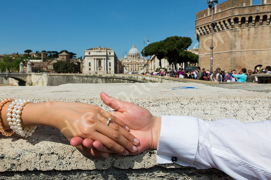 The ring photographed in Rome Italy