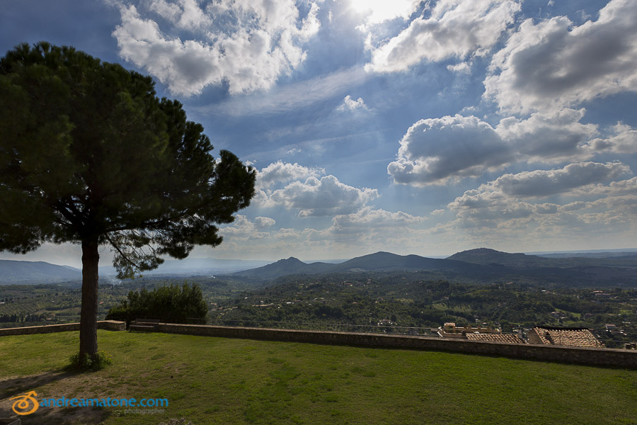 The view from Castello Savelli Lazio Italy.