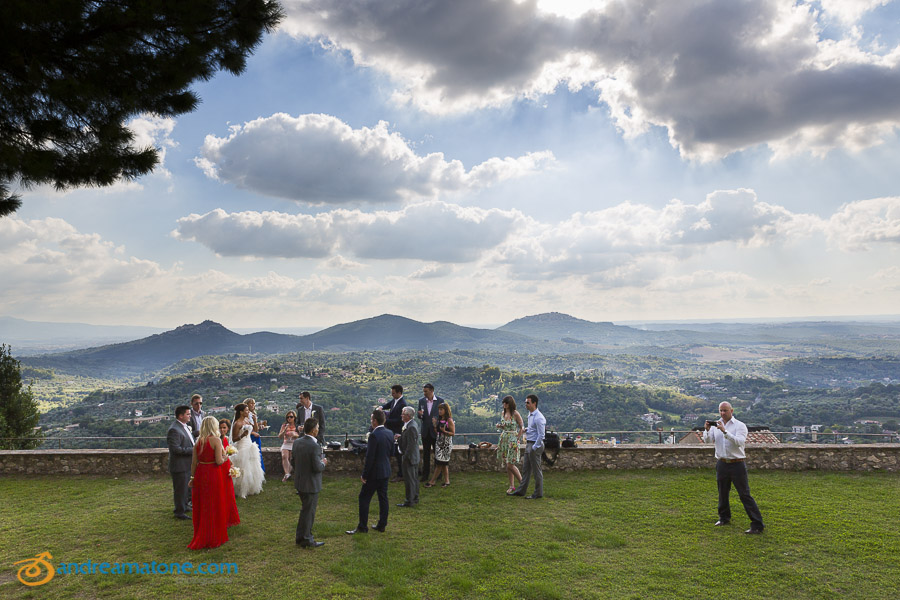 The view of the Lazio region countryside from Castle Palombara Sabina