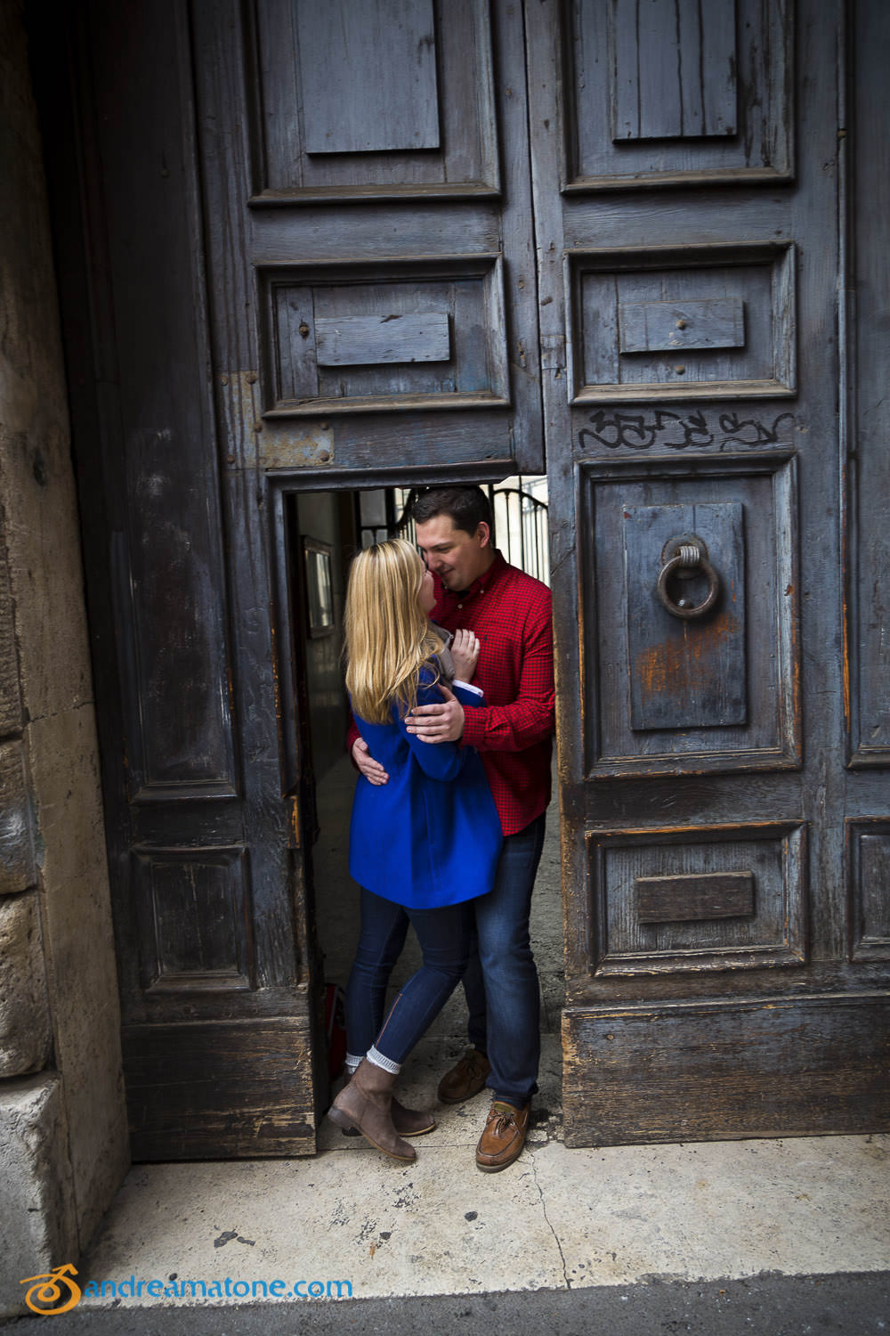 Surprise Engagement Proposal at the Trevi fountain