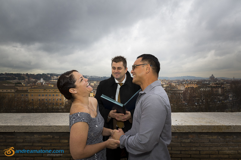 Marriage vow renewal photographed at Giardino degli Aranci.