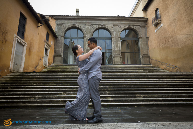 Posing for pictures at Piazza del Campidoglio