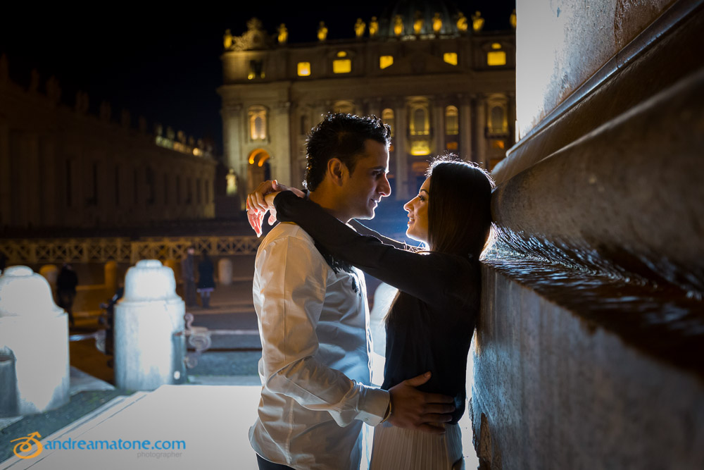 Night time in Italy. Picture session.