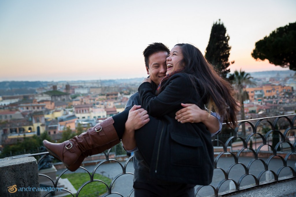 Rome Surprise Wedding Proposal Photography. Spontaneous and Candid.