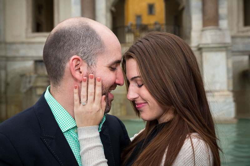 Up close with an engaged couple during their photography session