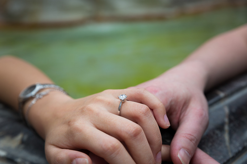 Engagement ring closeup