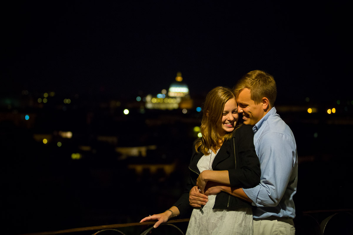 Night time lifestyle photography in Rome Italy.