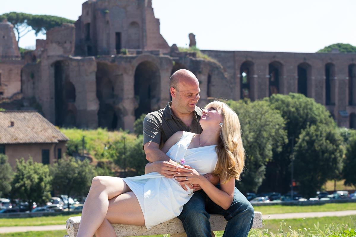 Circus Maximum and the Palatine hill during an e-session.