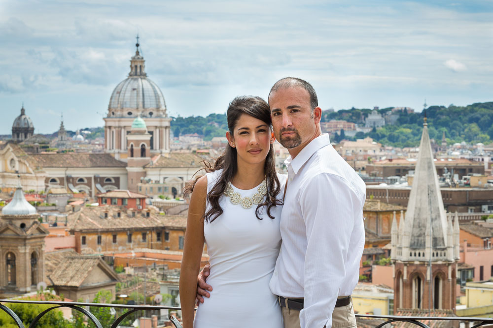 Posing before the sweeping roman view