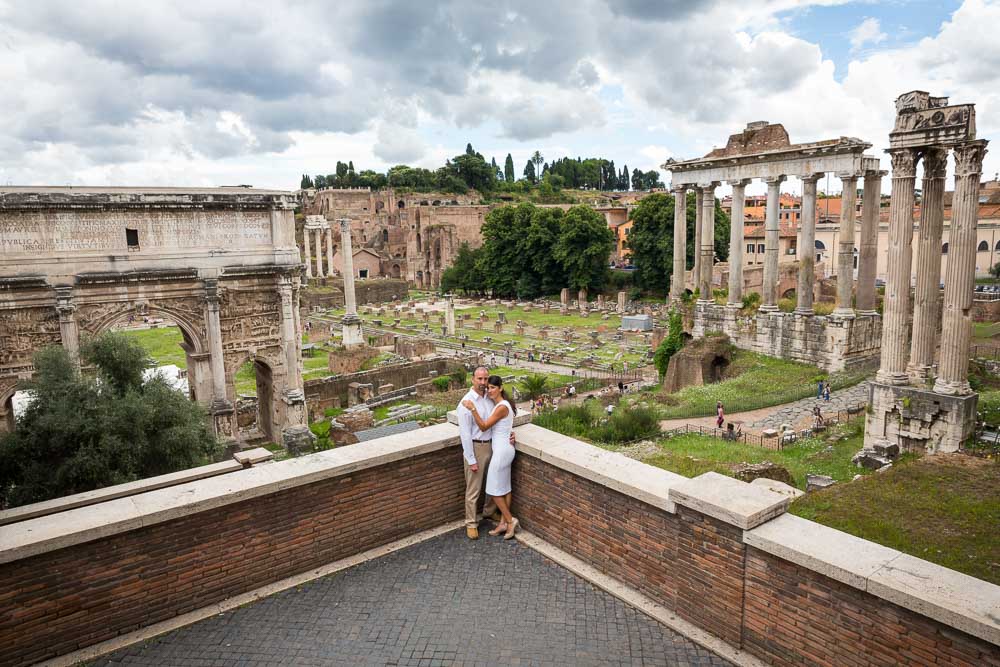 View of the Roman Forum from above taken during a photography session in Rome