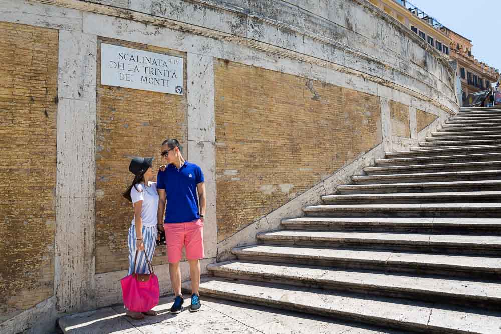 Photographing on the Spanish Steps.