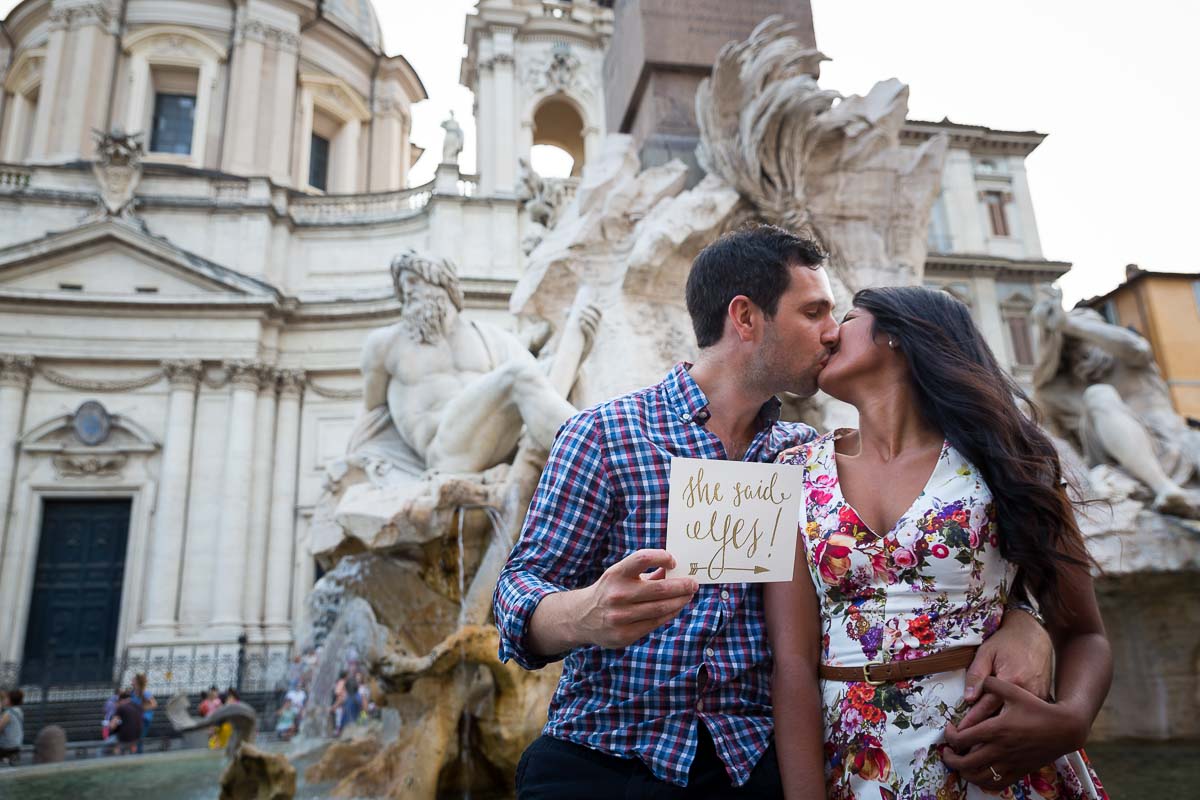 She said yes! Great proposal ideas in Rome.