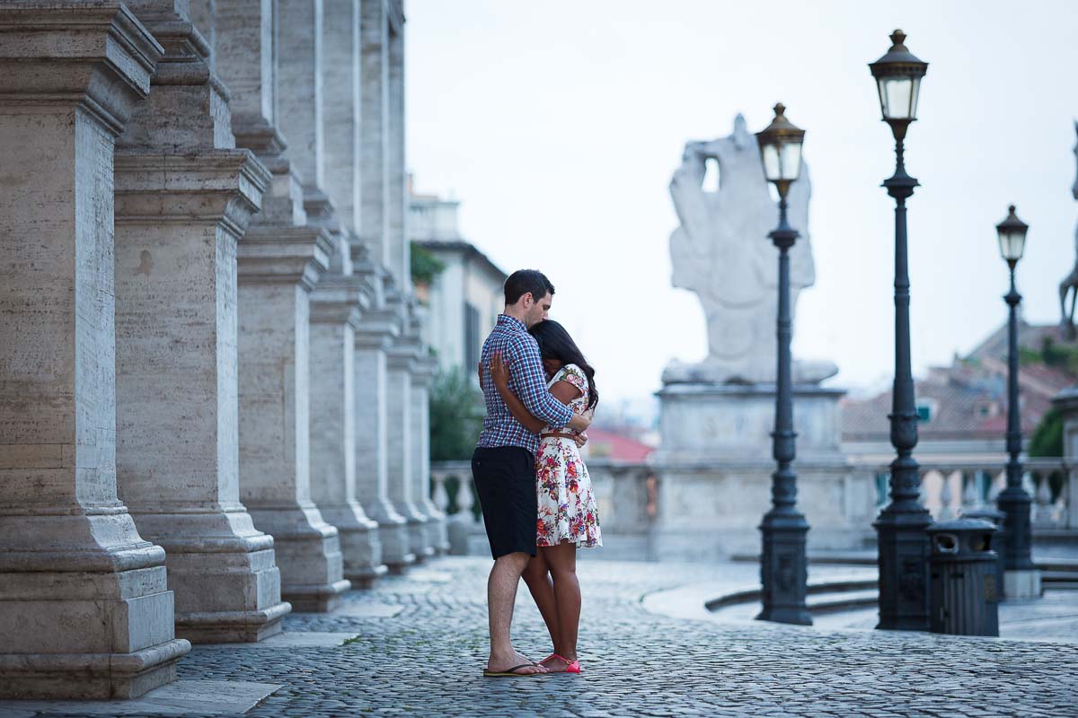 Romantic couple photoshoot in Rome Italy