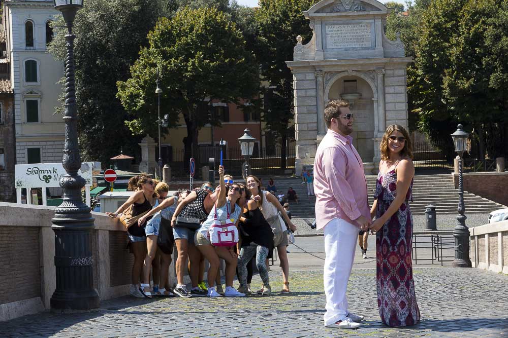 Selfie picture during an engagement session