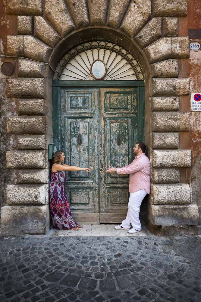 Antique looking doorway using during the photo shoot.