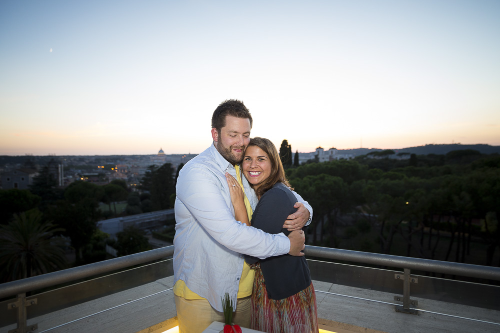 Portrait picture together after proposing.