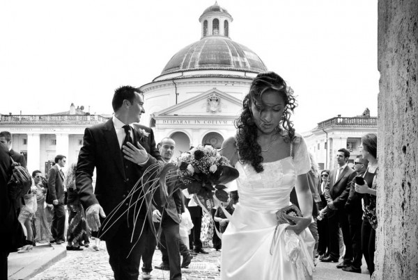Wedding photography in black and white. Ariccia, Italy.