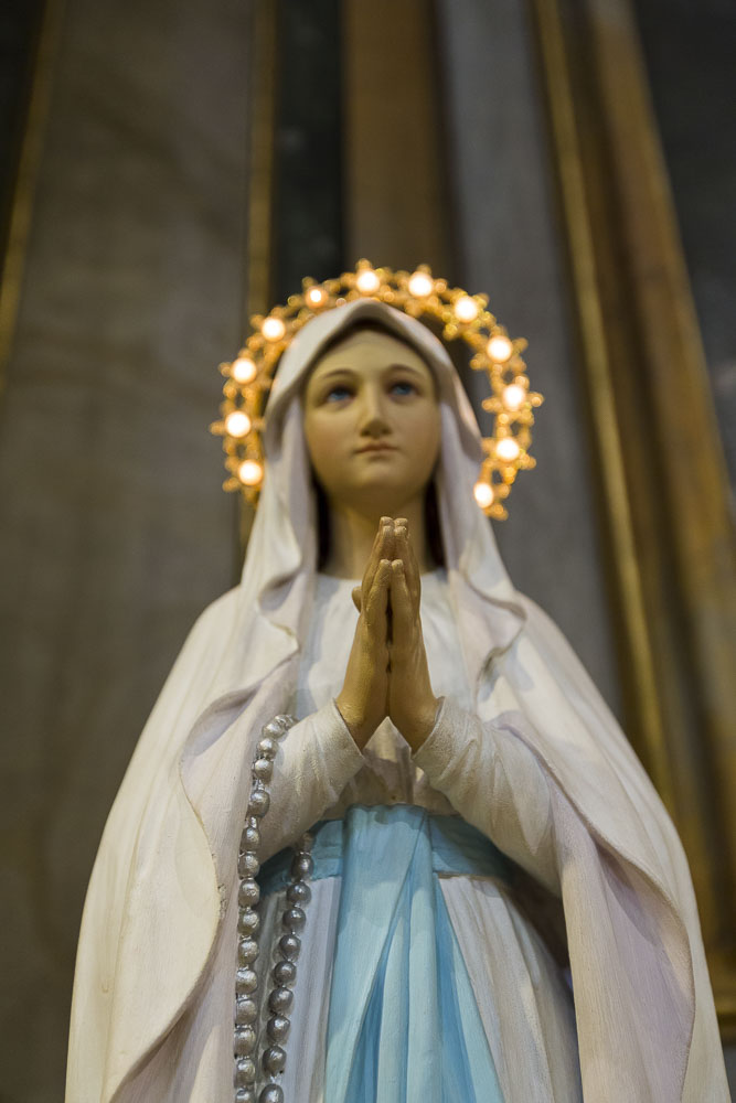 Statue of Mary. Catholic symbol. 