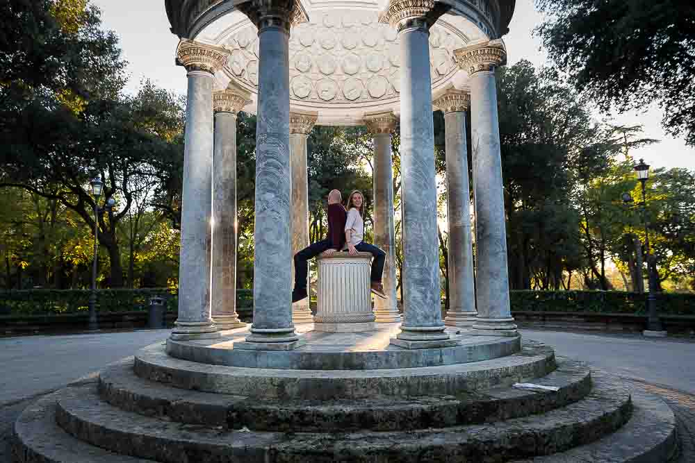 Photos at the small temple in the park.