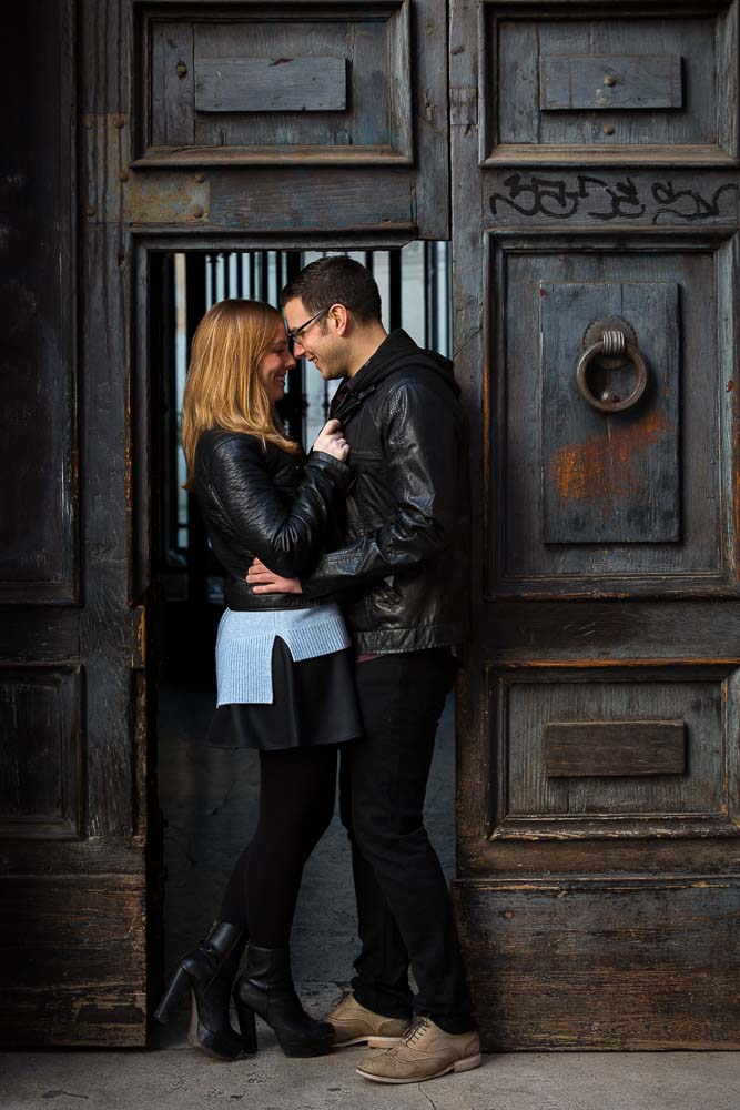 Standing engaged in a doorway