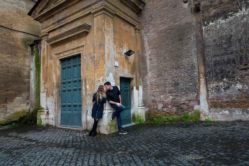 Trastevere photo shoot near and ancient church