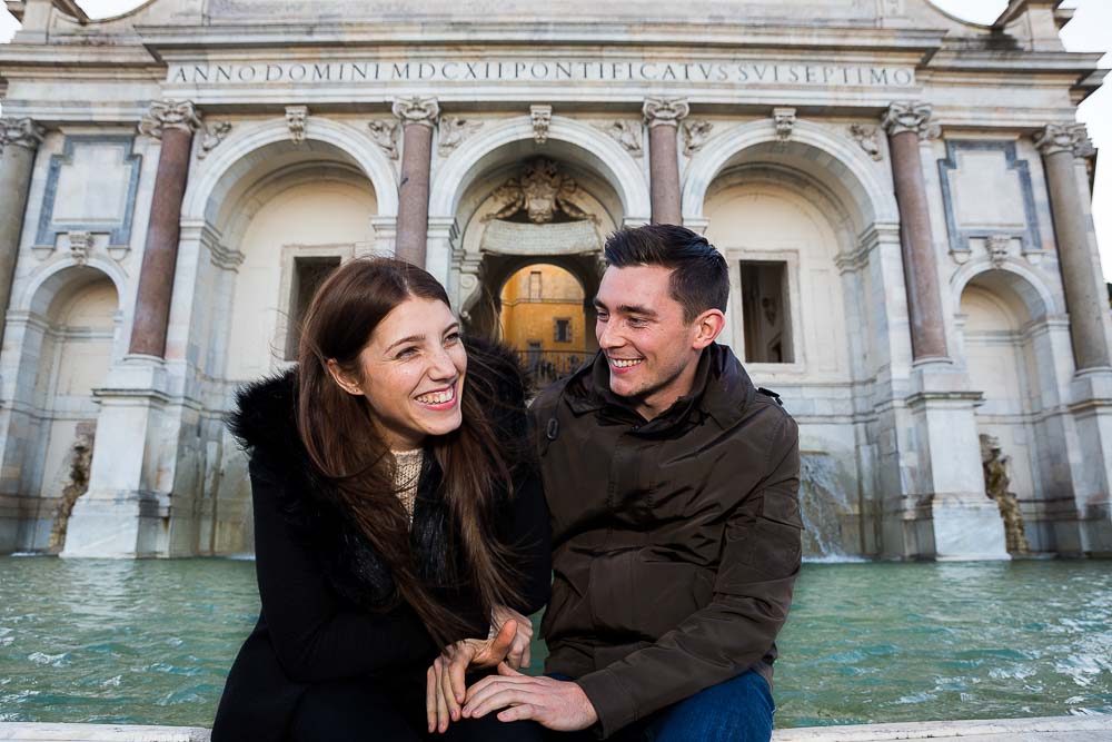 Happy and in love at the Gianiculum hill in Rome.