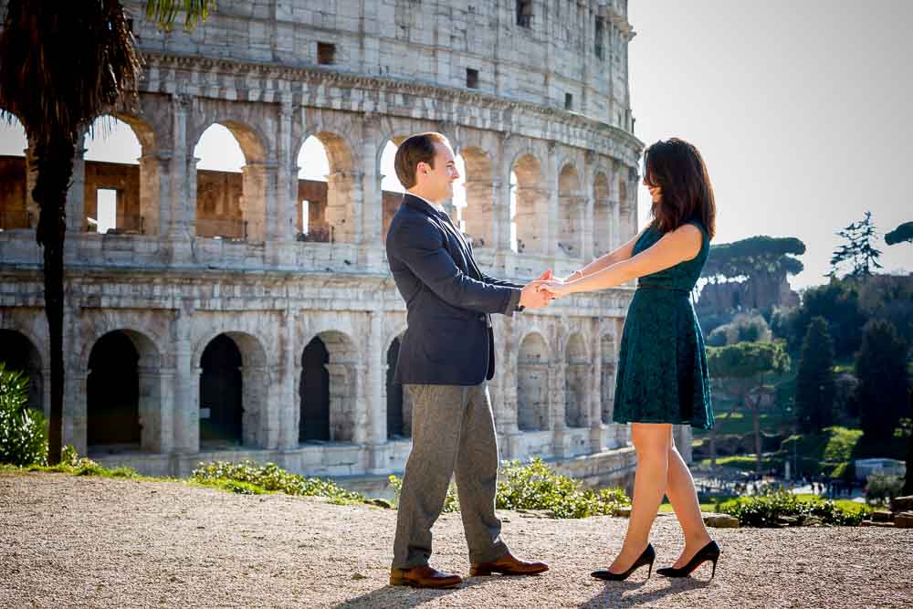 Together in Rome for an engagement session