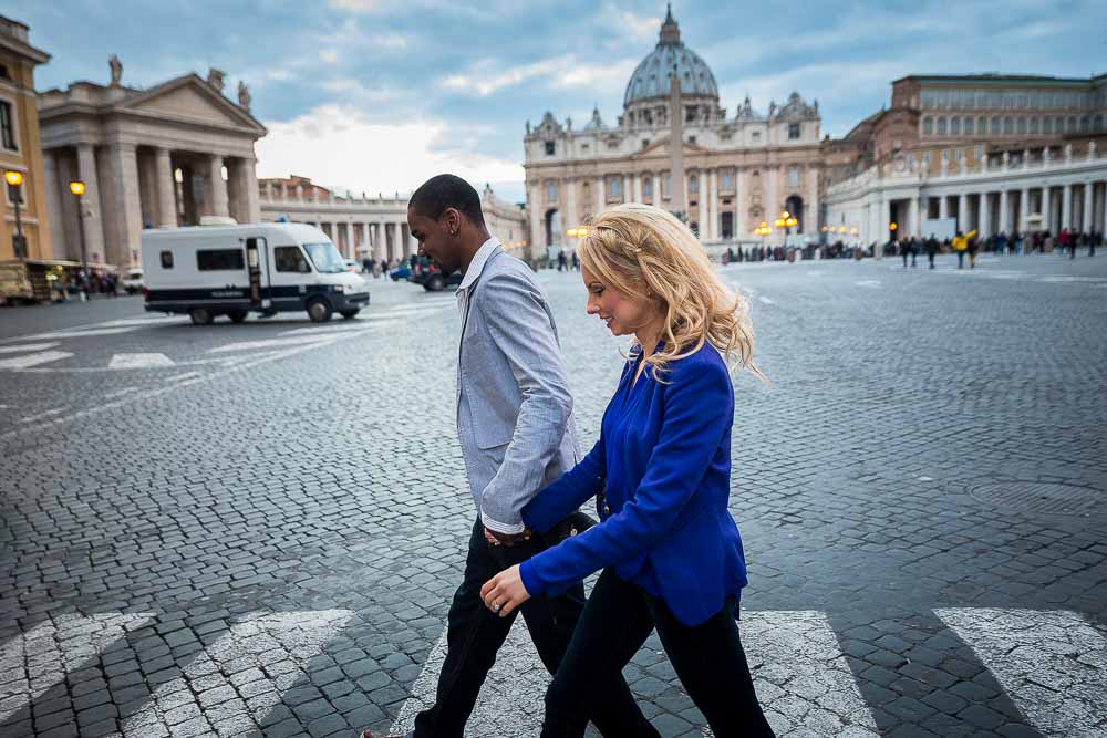 Walking on the streets just outside Vatican city