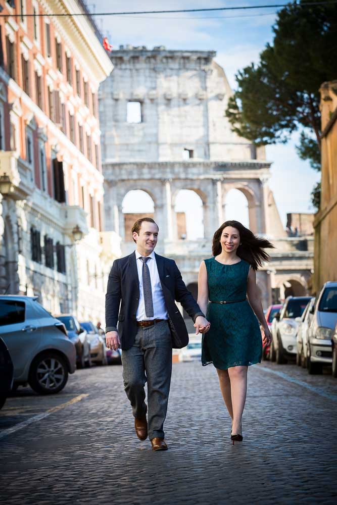 Walking in the roman alleyways on an off the beaten track photography session