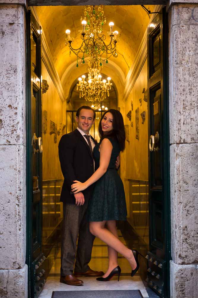 Stylish engagement shot