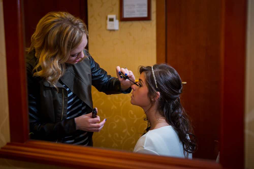 Make up artist during preparation