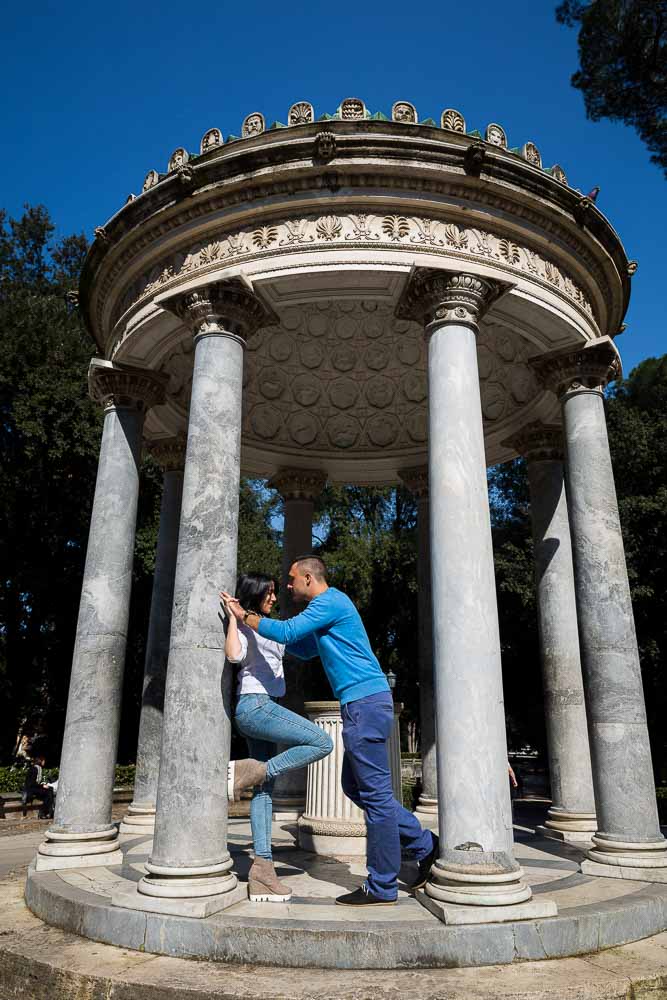 Pictures taken at the temple in the Villa Borghese park in Rome.