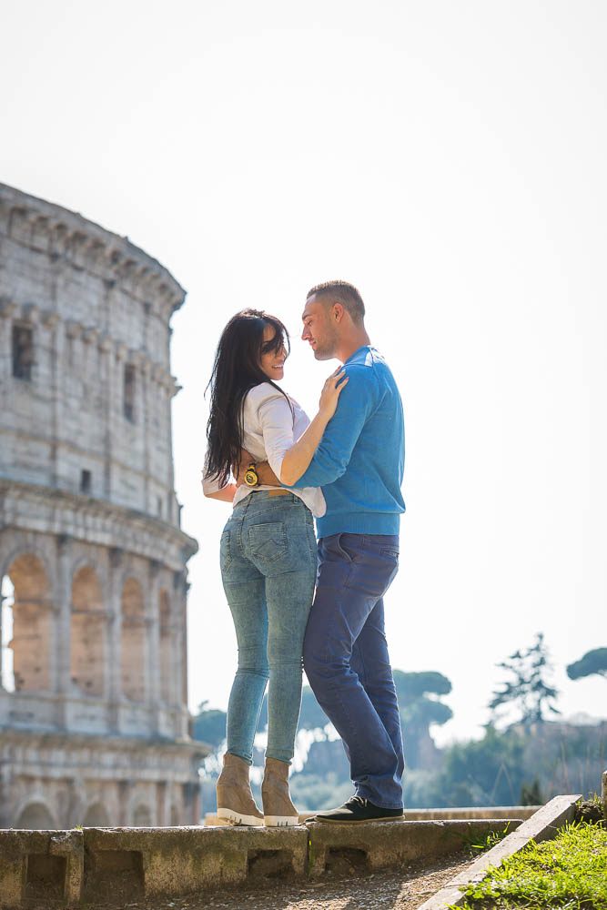 The Roman Colosseum. Engaged in Rome.