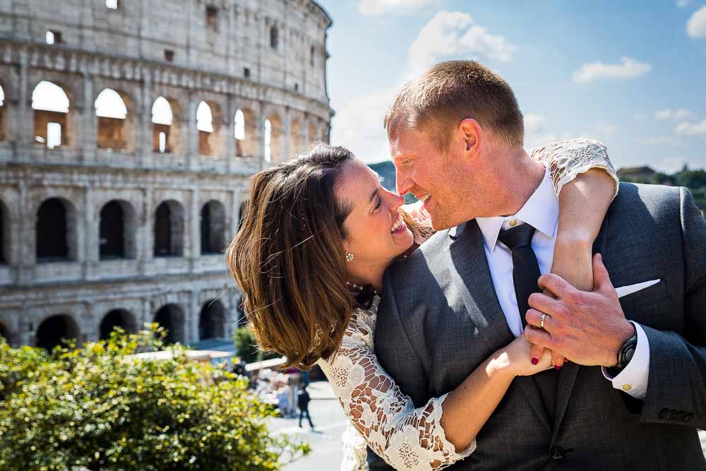 Having fun during a photography session in the Roman Eternal city