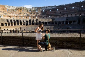 Surprise Wedding Proposal Photographer in Rome Italy