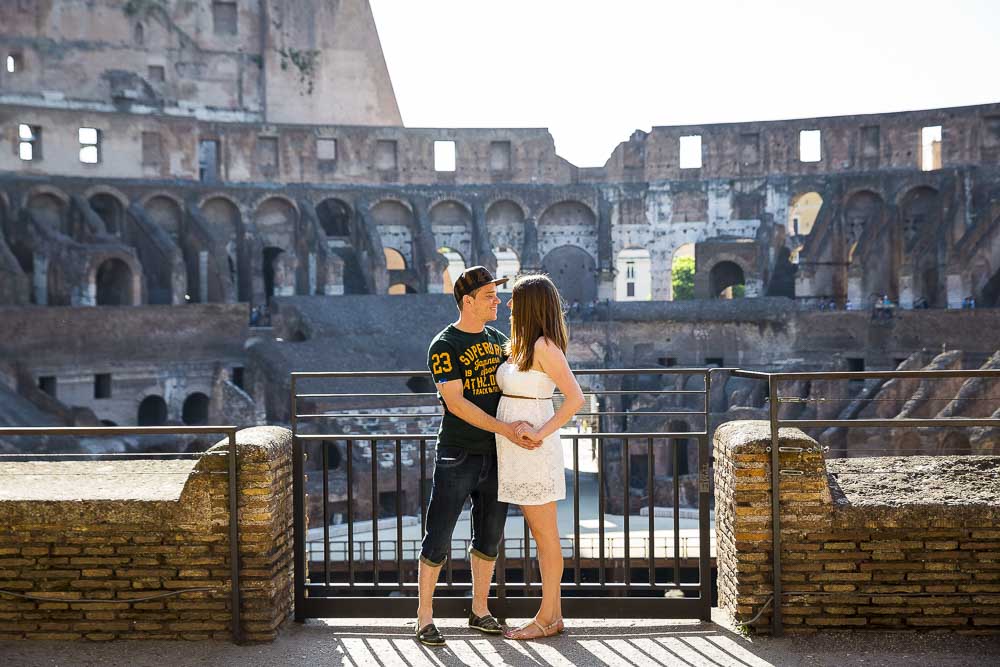 Engagement session inside the Colosseo