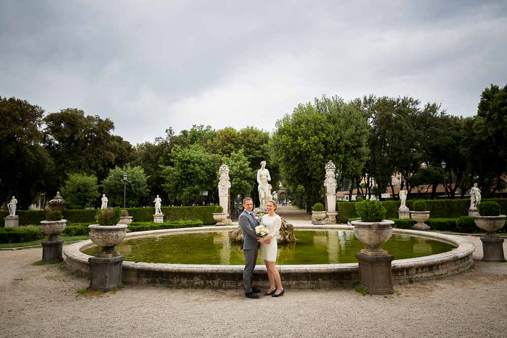 Giardino Villa Borghese venue location for wedding photography